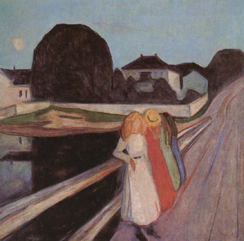 Edvard Munch Four Girl on the bridge